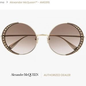 Alexander McQueen Gold-Accented Sunglasses